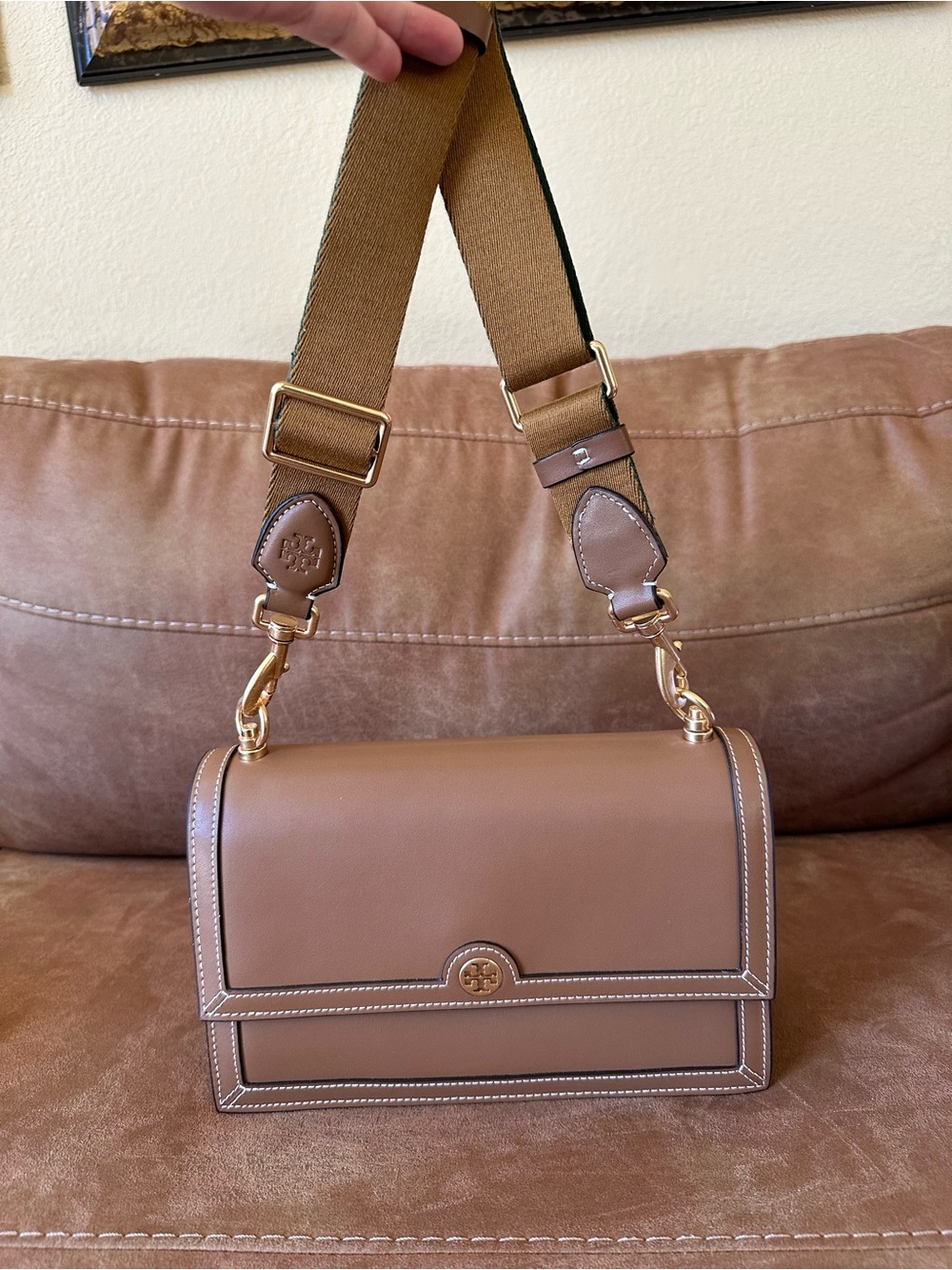 Tory Burch T Monogram leather shoulder bag